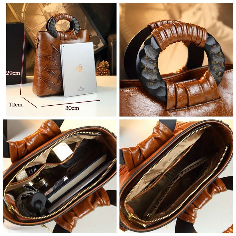 กระเป๋าหนังสไตล์วินเทจสำหรับผู - New Ethnic Fashion บทวิจารณ์และราคา