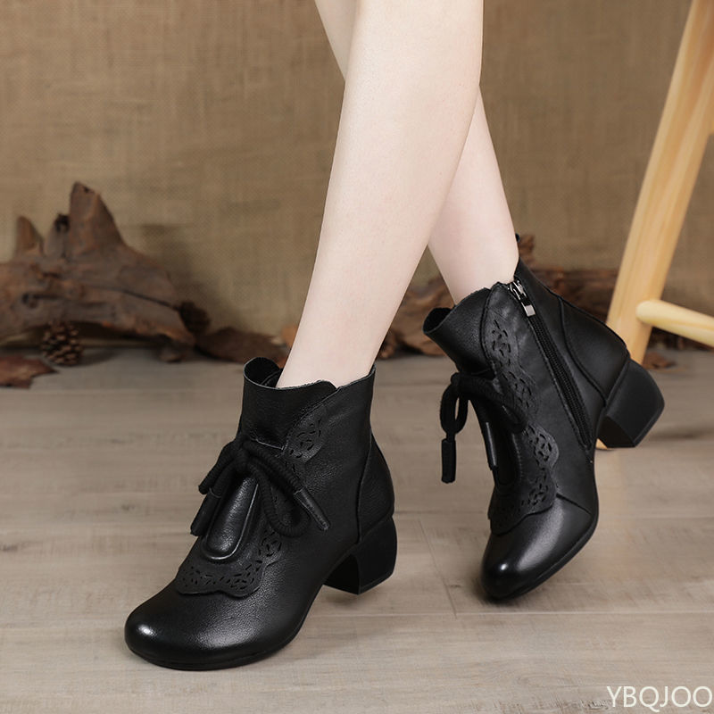 รองเท้าบูทผู้หญิงแฟชั่นฤดูใบไม - Ethnic Modern Fashion บทวิจารณ์และราคา
